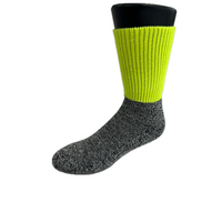 1 Pair Woolen Thermal HI VIS SOCKS Workwear Work Safety High Visibility - Yellow - 6-11