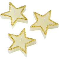 1 Pack of 2 Star Shape Candles Tealight Wedding Crystal Wax