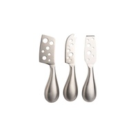 3pc Euroline Stainless Steel Cheese Knife Set Kitchen Cutlery Knives - Silver