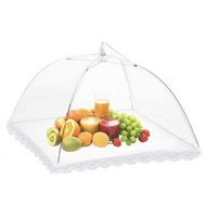 15" MESH FOOD COVER Kitchen BBQ Collapsible Lace Net Insect Fly Wasp Protection