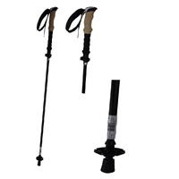 Telescopic Adjustable Hiking Pole Folding Walking Stick Adjustable Trekking 105cm - 125cm