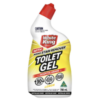 White King Toilet Gel With Added Stain Remover Hospital Grade 700ml - Lemon