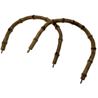 1 Pair 100% Replacement Bamboo Handles Straps Handbag Handle MADE IN JAPAN Wooden