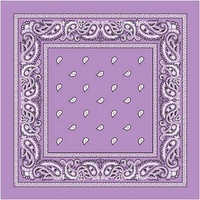 BANDANA Paisley 100% COTTON Head Wrap Durag Bandanna Summer Biker Scarf Mask - Lilac