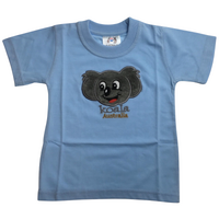Kids KOALA AUSTRALIA T Shirt Tee Souvenir Gift Childrens Child 100% Cotton Top - Sky Blue - 1