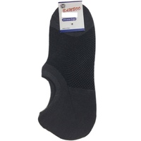 1 Pair NO SHOW BAMBOO SOCKS Non Slip Heel Grip Low Cut Invisible Footlet - Charcoal - 11-14