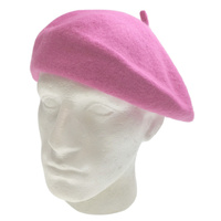 Unisex FRENCH BERET HAT sboy Military Cap Winter Warm Army Style Beanie - Light Pink