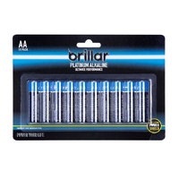 AA Platinum Alakaline Batteries Long Lasting Power Home - 10pk