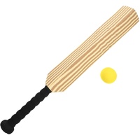Kids Soft Foam Sturdy Cricket Bat & Ball Set 58cm Backyard Beach Sports Toy Kit