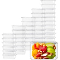120pcs 1500ml Reusable Food Containers Plastic Storage Meal Prep w/ Lids (217*145*72mm)