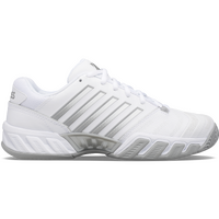 K-Swiss Womens Bigshot 4 AC Tennis Shoes - White/Silver - US 8.5