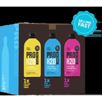 6x PRO H20 Sparkling 20g Protein Hydration Drink Zero Sugar Hydrate Mix Pack
