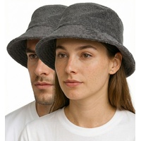 Stingy Brim Terry Towelling Bucket Hat Daggy Fishing Camping Lad Cap 100% COTTON - Grey  - L/XL