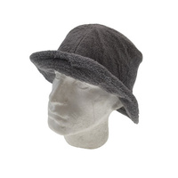 Stingy Brim Terry Towelling Bucket Hat Daggy Fishing Camping Lad Cap 100% COTTON - Grey - XXL