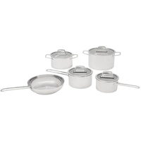 5pc Westinghouse Stainless Steel Pot & Pan Gas/Induction Frypan/Saucepan Set