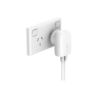 Belkin Dual PD Wall Charger with PPS - 42W Fast Charging for iPhone & Android, 1x USB-C (30W) & 1x USB-A (12W) - White