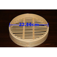 9 Inch Bamboo Steamer Set-2 Steamer Baskets With 1 Lid