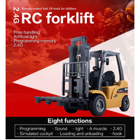 Huina 1/10 RC 8CH ForkLift Excavator Industrial Construction Engineering Vehicle Truck Kids Adult Toys alloy
