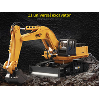 HUINA 1/16 11CH RC Alloy Excavator Construction Engineering Digger Vehicle Toy