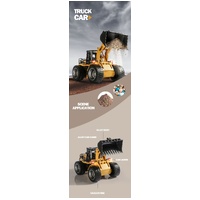HUINA 1/18 6CH RC Alloy Construction Loader Bulldozer Engineering Vehicle Toy