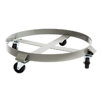 Drum Dolly 450kg 55 Gallon w Swivel Casters Heavy Duty Steel Frame Non Tipping