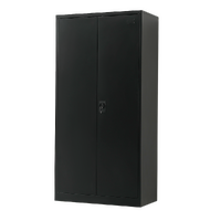 Two-Door Metal Cabinet Shelf Storage for Home Office Gym