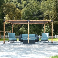 Roof Pergola Gazebo Shed Matte Black Steel Brackets and Black Screen DIY Kits