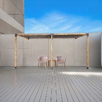 Roof Pergola Gazebo Shed Matte Black Steel Brackets and Black Screens DIY Kits