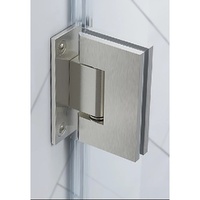 90° Stainless steel Glass Shower Door L-Hinge in Nickel