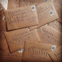 100 x Brown Kraft Envelopes for Wedding Cards