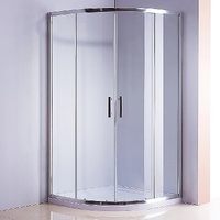 100x100cm Rounded Curved Shower Base in White