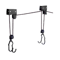 Heavy Duty Bike Hoist Pulley Lift – Garage Ceiling Bicycle Storage Rack w/ Lock