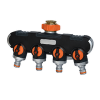 4 Way Hose Splitter Tap Garden Water Irrigation Distributor Valve