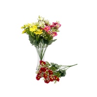 bulk 24 Artificial Chrysanthemum 6 Branches 4 Assorted 10x35cm