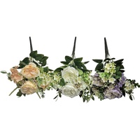 bulk 12 Artificial Pastel Blooms Floral Bunch Assort 44cm