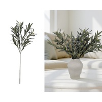 bulk 12 Artificial Olive Leaves Spray 7 Branches 80cm