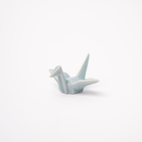 Chopstick Rest Origami Crane Light Blue