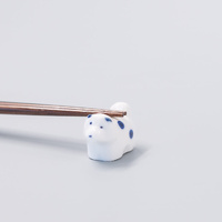 Chopstick Rest Shiba Dog White Navy