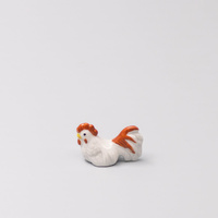 Chopstick Rest White and Red Rooster