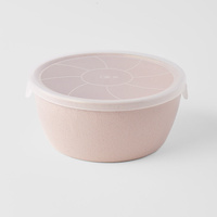 Bowl with Lid 13cm Sakura Pink Glaze
