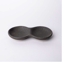 Double Sauce Dish 15.5cm Stone Slab Design