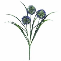 Lush Flowering Purple Hydrangea Stem 35cm UV Resistant