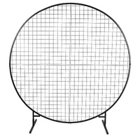 Sturdy Circular Flower Wall / Event Stand 200cm Diameter (Black Frame)