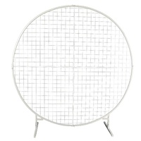 Sturdy Circular Flower Wall / Event Stand 200cm Diameter (White Frame)