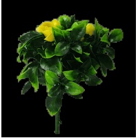 Flowering Yellow Rose Stem UV Resistant 30cm