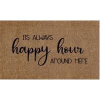 Happy Hour Doormat Door Mat 60cm