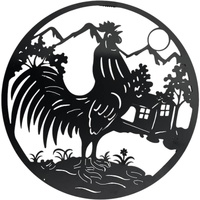 Big Rooster Wall Art 40x40cm