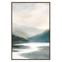 Mountains By The Canal Framed Artwork 120cm