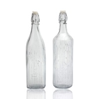 bulk 12 Clear Water Bottle Clip Top 1Lt 2 Assorted
