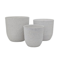 bulk 4 Sandstone Look Thick Plastic Planter Large Size 33x35cm